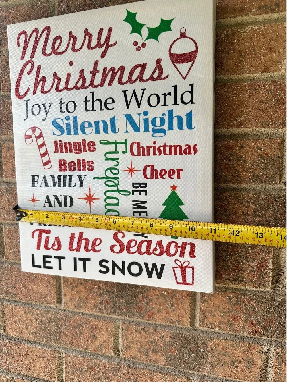 Christmas Themed Wall Art Canvas - Holiday Decoration